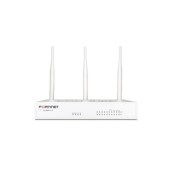 Fortinet FortiWifi FWF-60F Network Security/Firewall Appliance - 10 Port - 10/100/1000Base-T - Gigabit Ethernet - Wireless LAN IEEE 802.11 a/b/g/n/ac - SHA-256, AES (256-bit) - 200 VPN - 10 x RJ-45...