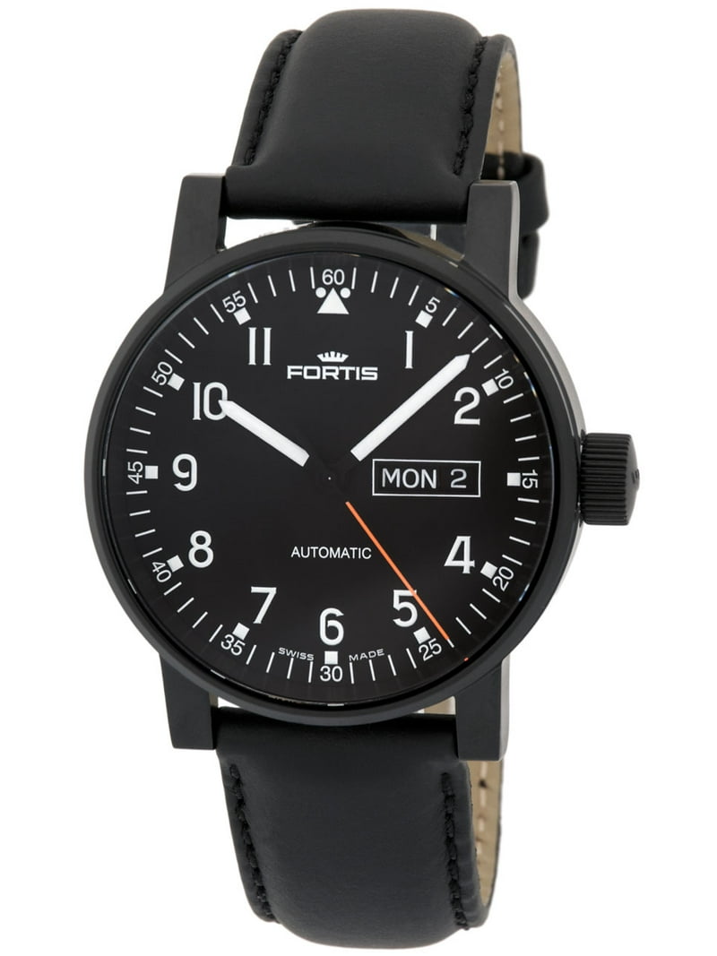 Fortis Spacematic Pilot Professional Mens Strap Watch Day Date Fortis Spacematic Pilot Professional Mens Strap Watch Day Date