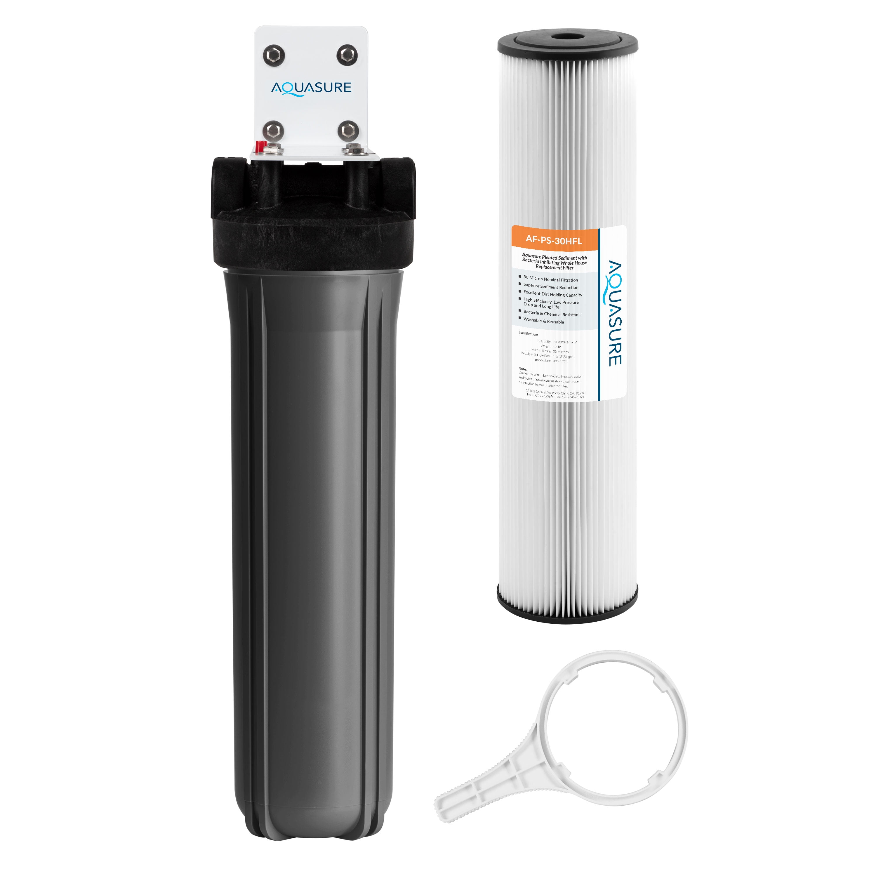 Aquasure Fortitude V2 Large Black Pleated Sediment Water Filter
