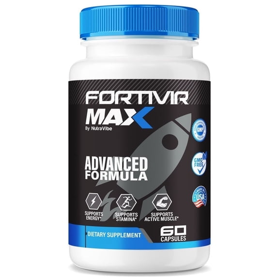 Fortivir Max  Original FortivirMax Formula with Ingredients to Help Maintain Lasting Energy, Support Performance & Daily Vitality | Just 2 Easy-to-Swallow Pills a Day (60 Capsules)