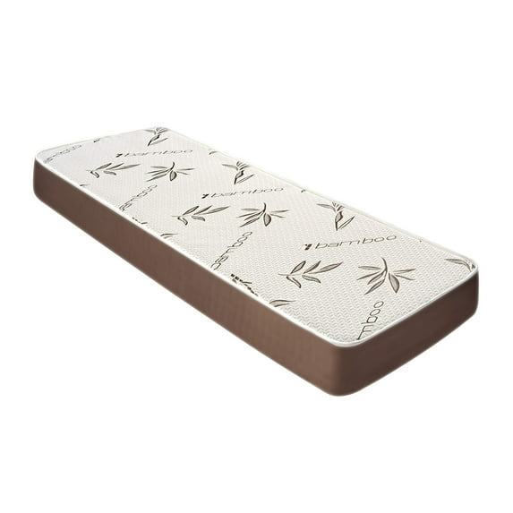 Fortnight Bedding 8" Gel Memory Foam Mattress, Bamboo Cover, Cot Size 30x74", CertiPUR-US, USA Made