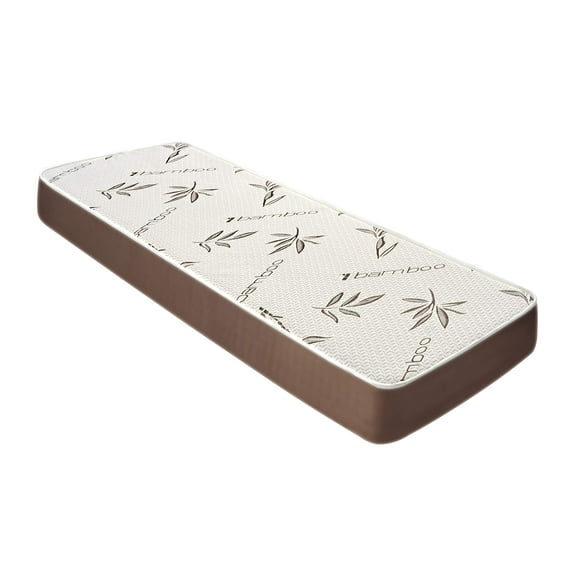 Fortnight Bedding 8" Twin Size Gel Memory Foam Mattress, Bamboo Cover, CertiPUR-US, USA Made