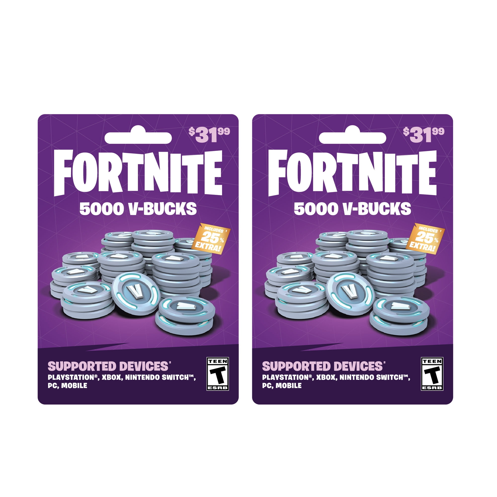 Fortnite 10,000 V-Bucks, (2 x $31.99 Cards) $63.98 Physical Cards, Gearbox