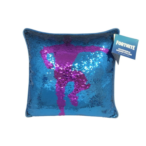 Fortnite 16” x 16” Best Mates Multicolor Sequin Polyester Decorative Pillow, Reversible