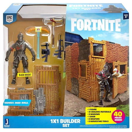 Fortnite 1X1 Builder Action Figure Playset with Black Knight Figure Included