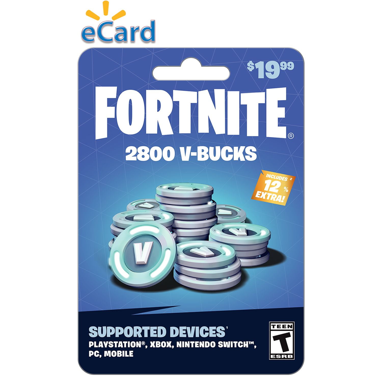 Fortnite V-Bucks Gift Card (redeem at Fortnite.com/vbuckscard)
