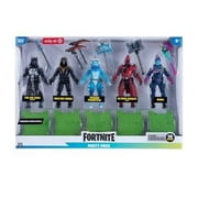 Fortnite 5 Figure Pack, 4in Figures including Bash, Ultima Knight (Red), Frozen Fishstick, Molten Omen, Ice King (Silver)