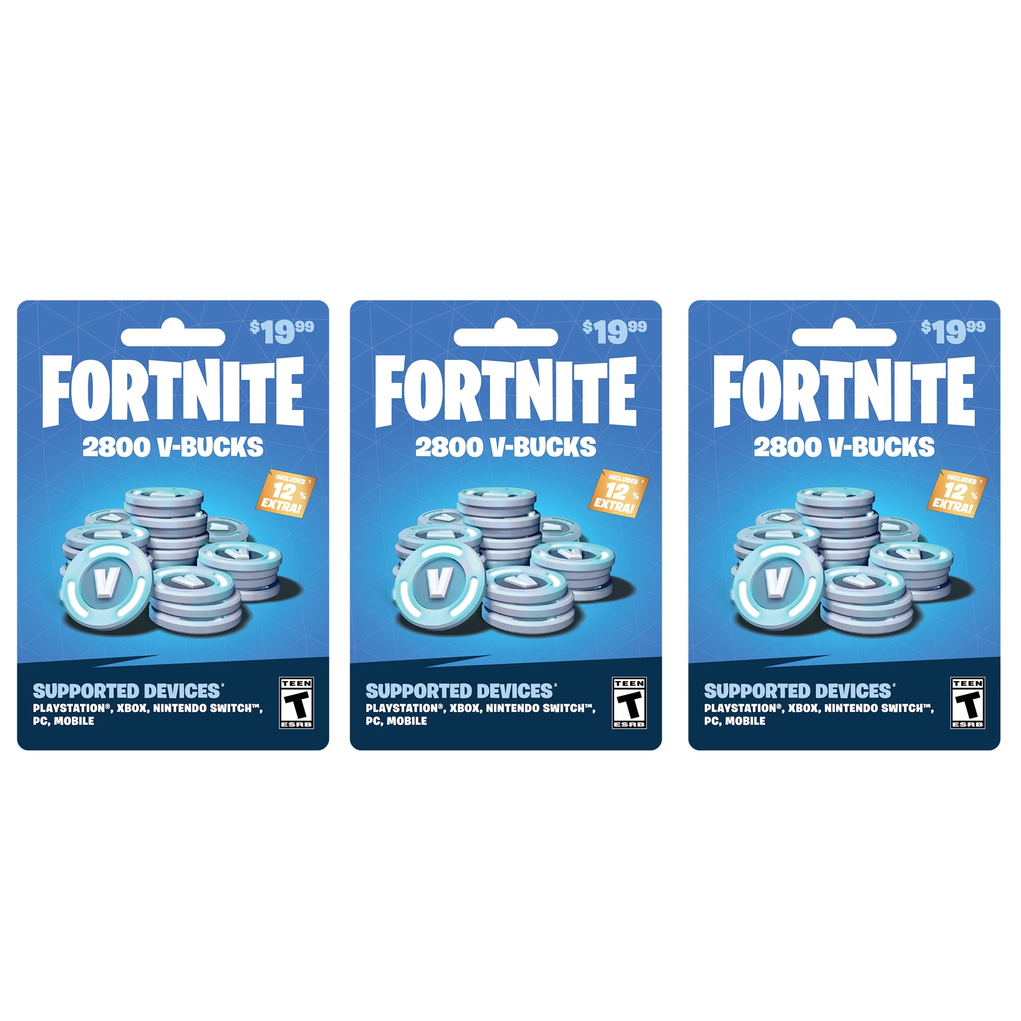 Fortnite 8,400 V-Bucks, (3 x $19.99 Cards) $59.97 Physical Cards, Gearbox 