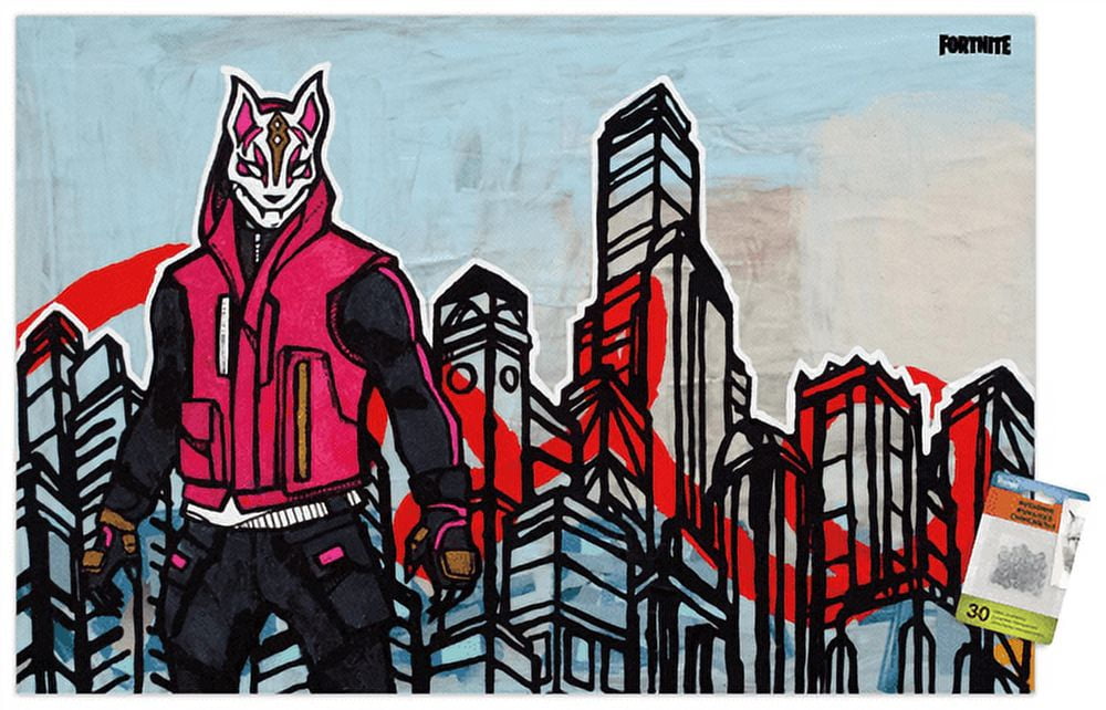 Fortnite - Aaron Fox Drift Wall Poster with Push Pins, 22.375" x 34"