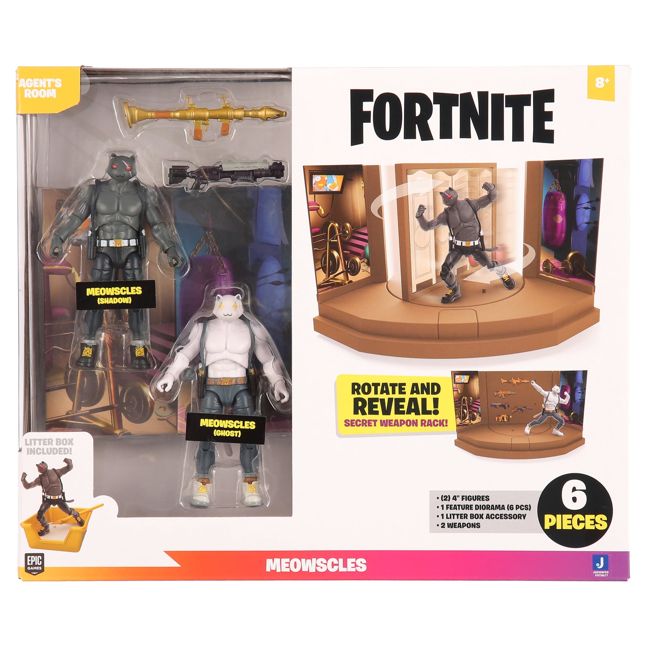 lyse tak skal du have brochure Fortnite Agent's Room Assortment, includes 2 (4-inch) Articulated Figures,  Playset with Secret Passageway, Legendary Accessories, Weapons, Accessory  Storage - Walmart.com