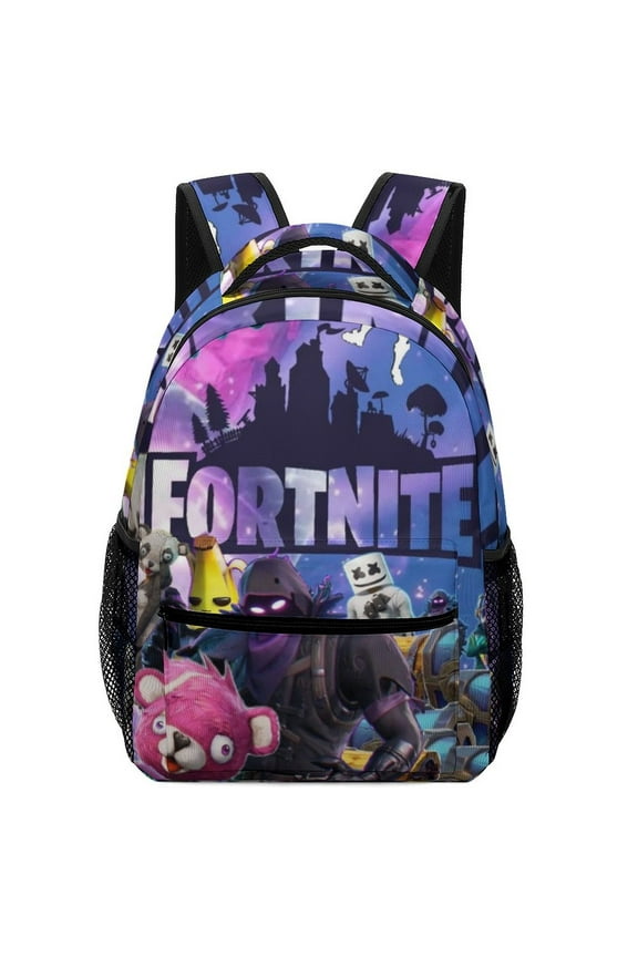 Fortnite Backpack, Lightweight Durable Laptop Bag 3D Printed Daypack with Multiple Pockets, Stylish Shoulders Backpack