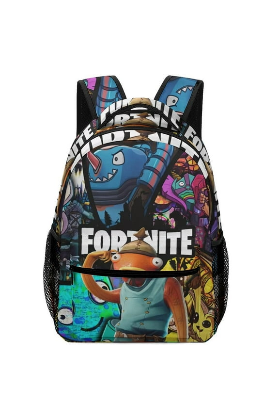 Fortnite Backpack, Lightweight Durable Laptop Bag 3D Printed Daypack with Multiple Pockets, Stylish Shoulders Backpack
