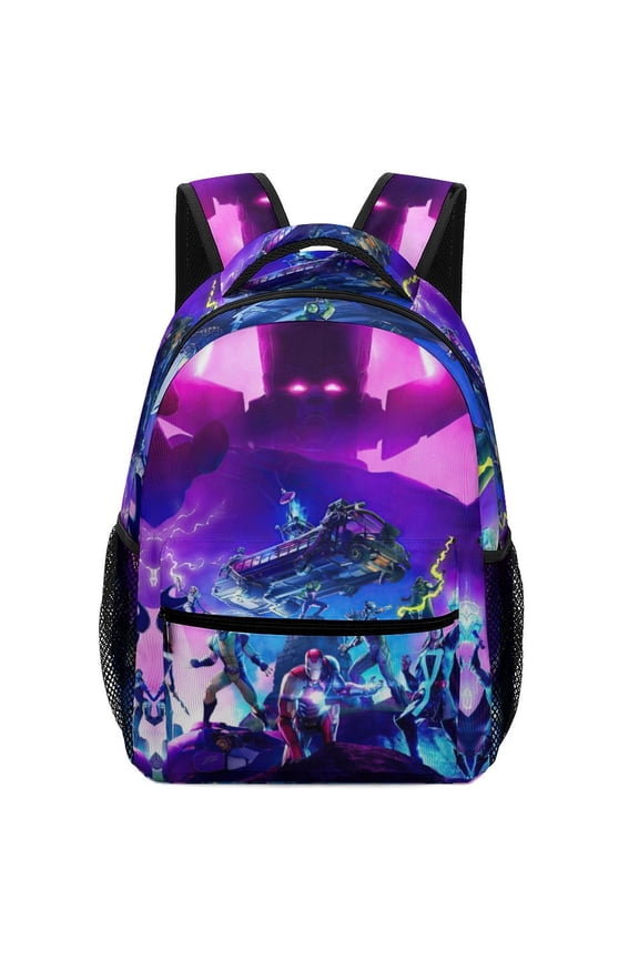 Fortnite Backpack, Lightweight Durable Laptop Bag 3D Printed Daypack with Multiple Pockets, Stylish Shoulders Backpack