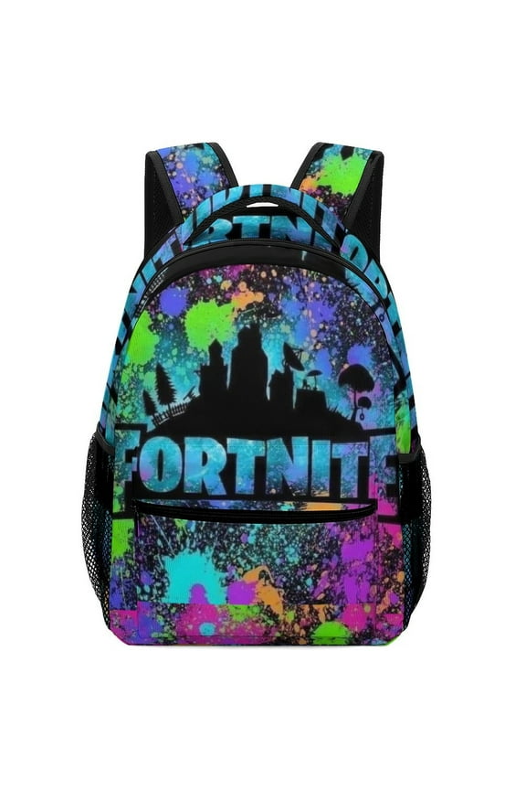 Fortnite Backpack, Lightweight Durable Laptop Bag 3D Printed Daypack with Multiple Pockets, Stylish Shoulders Backpack