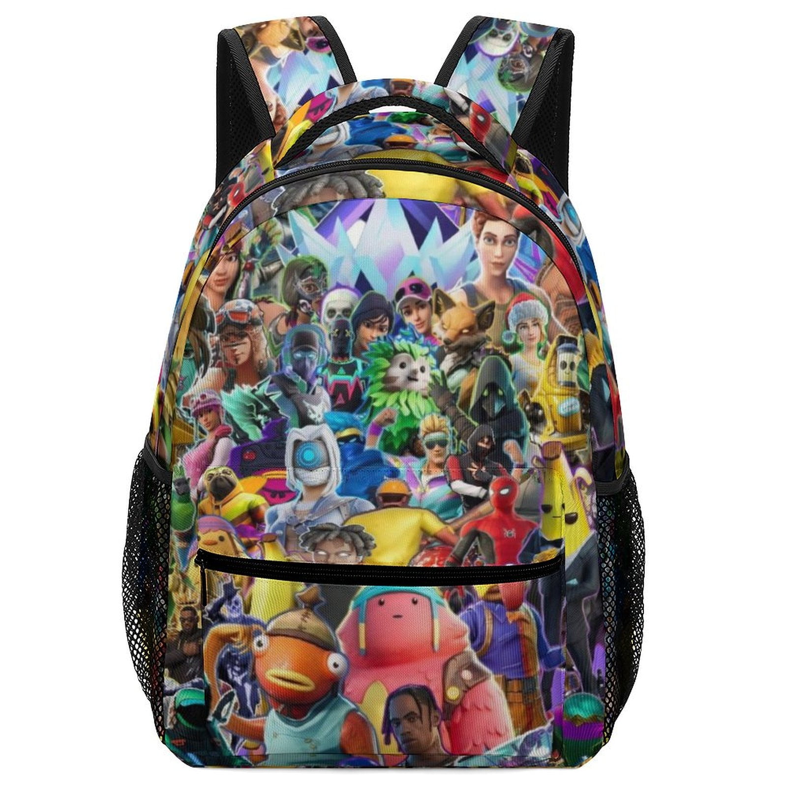 KNLYPSF Fortnite Backpack, Lightweight Durable Laptop Bag 3D Printed Daypack with Multiple Pockets, Stylish Shoulders Backpack
