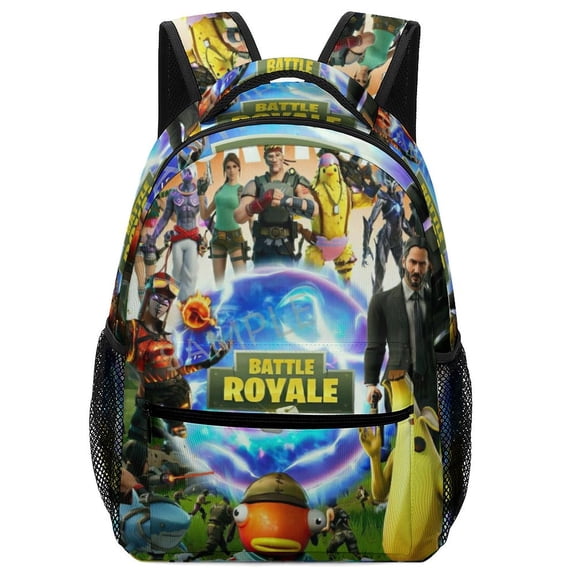 Fortnite Backpack, Lightweight Durable Laptop Bag 3D Printed Daypack with Multiple Pockets, Stylish Shoulders Backpack