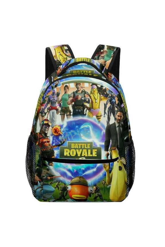 Fortnite Backpack, Lightweight Durable Laptop Bag 3D Printed Daypack with Multiple Pockets, Stylish Shoulders Backpack