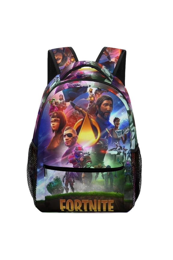 Fortnite Backpack, Lightweight Durable Laptop Bag 3D Printed Daypack with Multiple Pockets, Stylish Shoulders Backpack