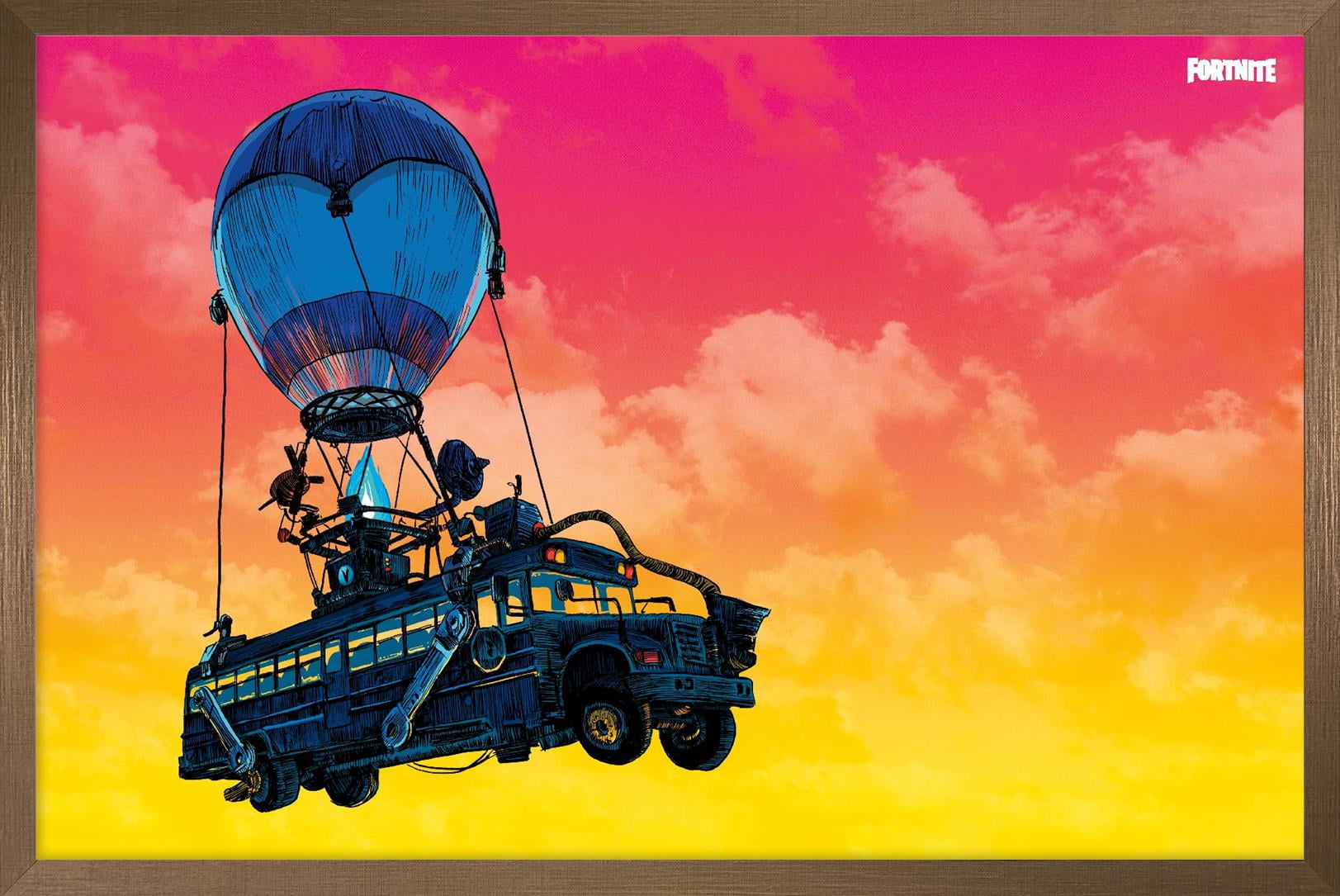 Fortnite - Battle Bus Landscape Wall Poster, 22.375