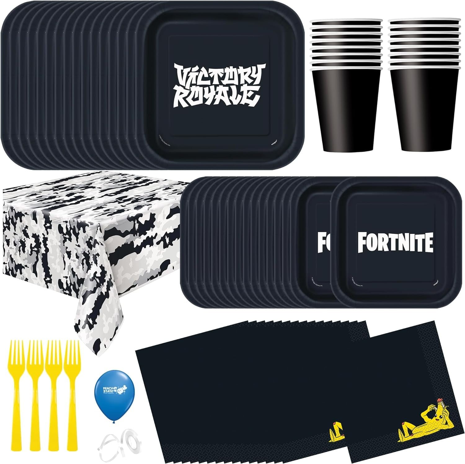 Fortnite Battle Royale Birthday Party Supplies Bundle with Fortnite