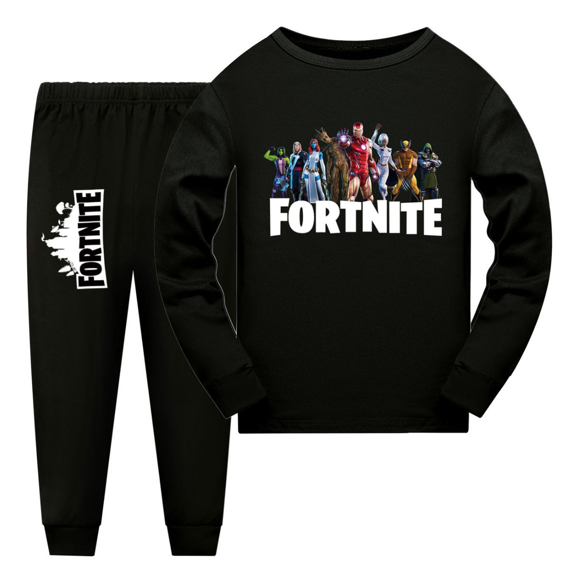 Fortnite Battle Royale Pajama Set Long Sleeve Shirt & Pants For Boys 