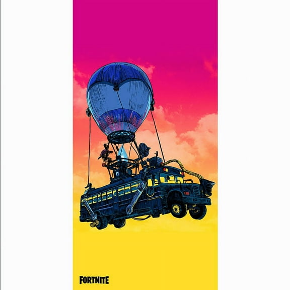 Fortnite Beach Towel Pool and Bath Battle Bus 27" x 54" by Epic Games