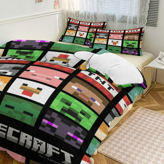 Fortnite Bedding Sets Twin Queen King Size Game Printed Bed Set 3Pcs Duvet Cover Bedroom Decor for Boys Girls Adult Gift 1Comforter+2 Pillowcases