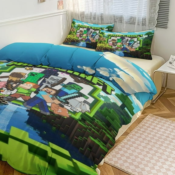 Fortnite Bedding Sets Twin Queen King Size Game Printed Bed Set 3Pcs Duvet Cover Bedroom Decor for Boys Girls Adult Gift 1Comforter+2 Pillowcases