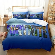 Fortnite Bedding Sets Twin Queen King Size Game Printed Bed Set 3Pcs Duvet Cover Bedroom Decor for Boys Girls Adult Gift 1Comforter+2 Pillowcases