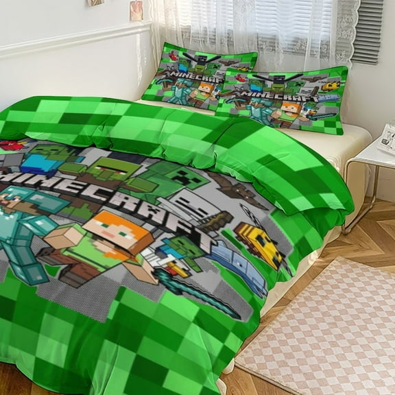 Fortnite Bedding Sets Twin Queen King Size Game Printed Bed Set 3Pcs Duvet Cover Bedroom Decor for Boys Girls Adult Gift 1Comforter+2 Pillowcases