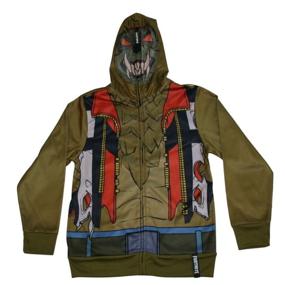 Fortnite Big Boy's Wolf Zip Up Hoodie Size: XXL (22/24)