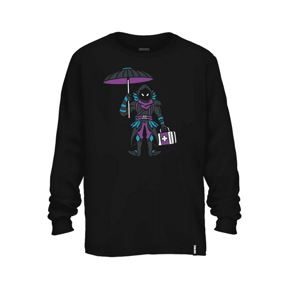 Fortnite Big Boys' Raven Medkit Long Sleeve T-Shirt, Sizes 8-20