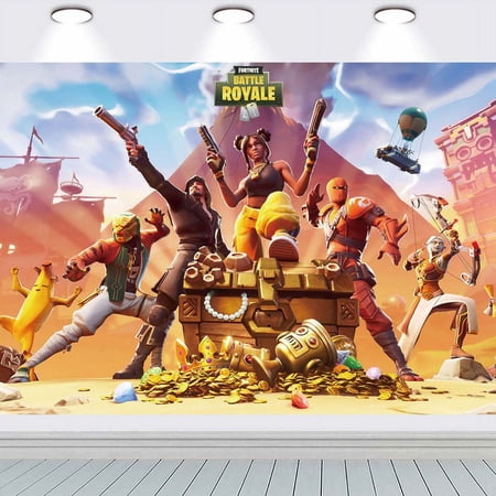 Fortnite Birthday Banner Backdrop Background Taspestry Post Wall Decor Party Supplies