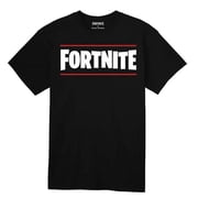 Fortnite Boy's Logo Line Black Short Sleeve T-Shirt, Large (14/16)
