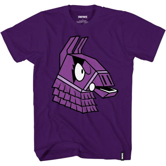 Fortnite Boy's T-Shirt - Purple Fierce Llama Shirt for Big Boys or Girls, Purple, L (14/16)