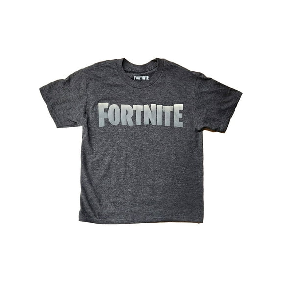 Fortnite Boys Gray Short Sleeve Fortnite Logo Gamer T-Shirt Tee Shirt Medium 8