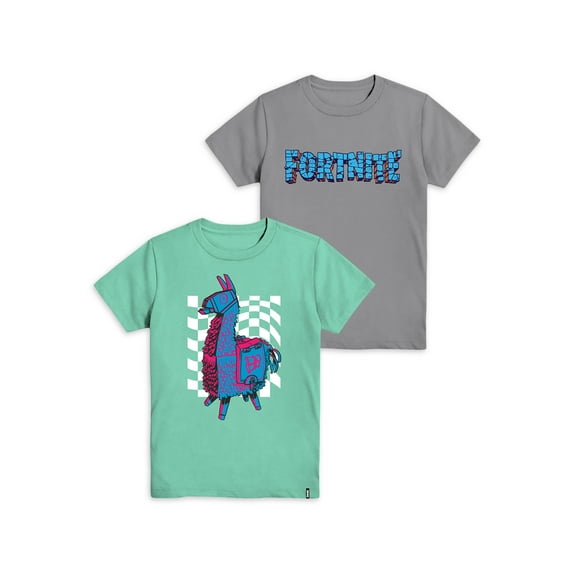 Fortnite Boys Peace Llama Graphic T-Shirt, 2-Pack, Sizes 8-18