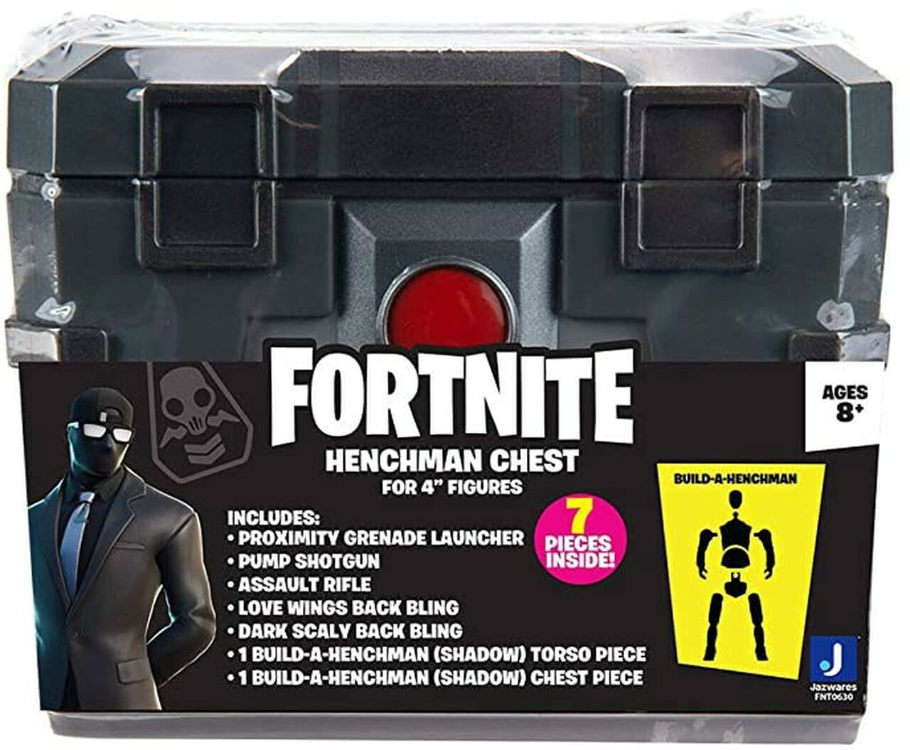 JAZWARES Fortnite Build Shadow Henchman Figure #1 Henchman Chest Age 8+ Action Figure (3")