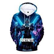 DELANHON Fortnite Character Print Hoodie for Boys and Girls - Vibrant and Cozy Sweatshirt Birthday Gift