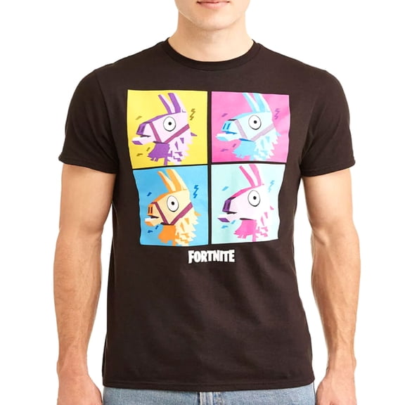 Fortnite Epic Games Loot Llama Big Boy's Black Colorblock T-Shirt XL (18/20)