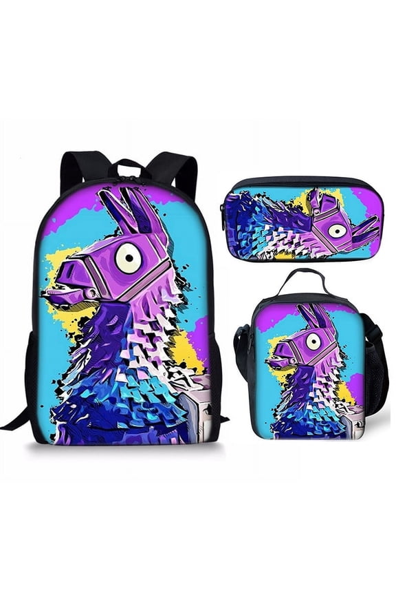 Fortnite Game Backpack Set – Large Capacity Anime Game Backpack, FashionBag Suitable for Unisex, Outdoor Travel Bag
