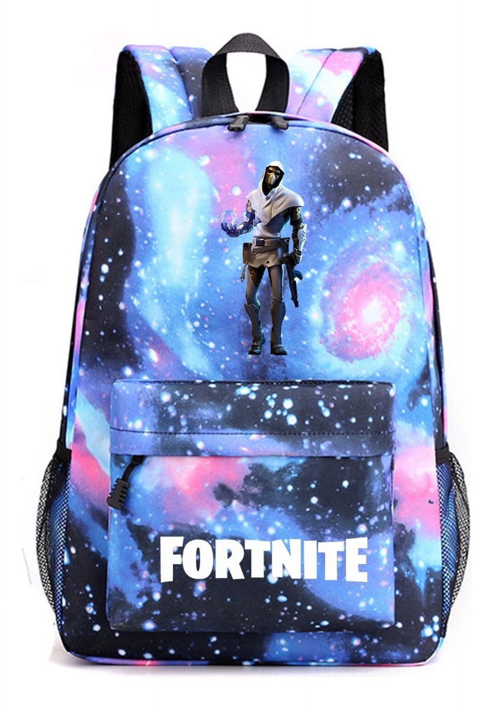 Fortnite Gamer Backpack for School Students Fun Cartoon Laptop Bag