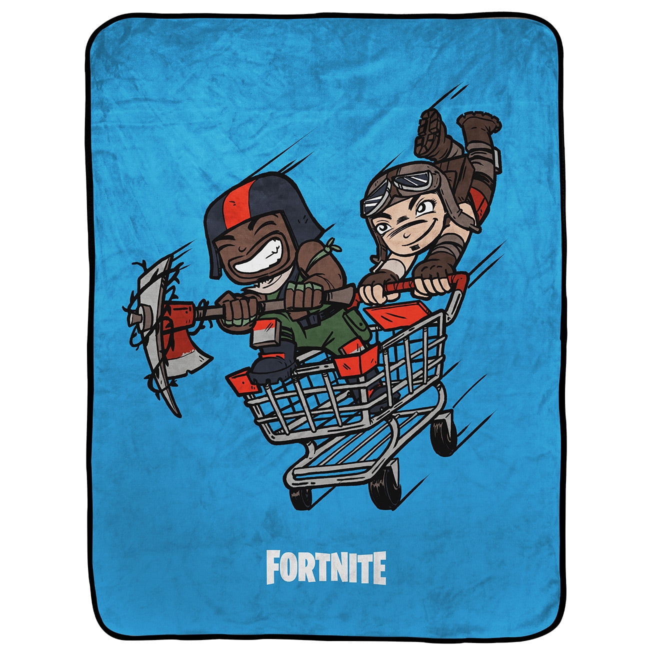 Fortnite Go Go Silk Touch Throw 40 x 50 Microfiber Blue Epic