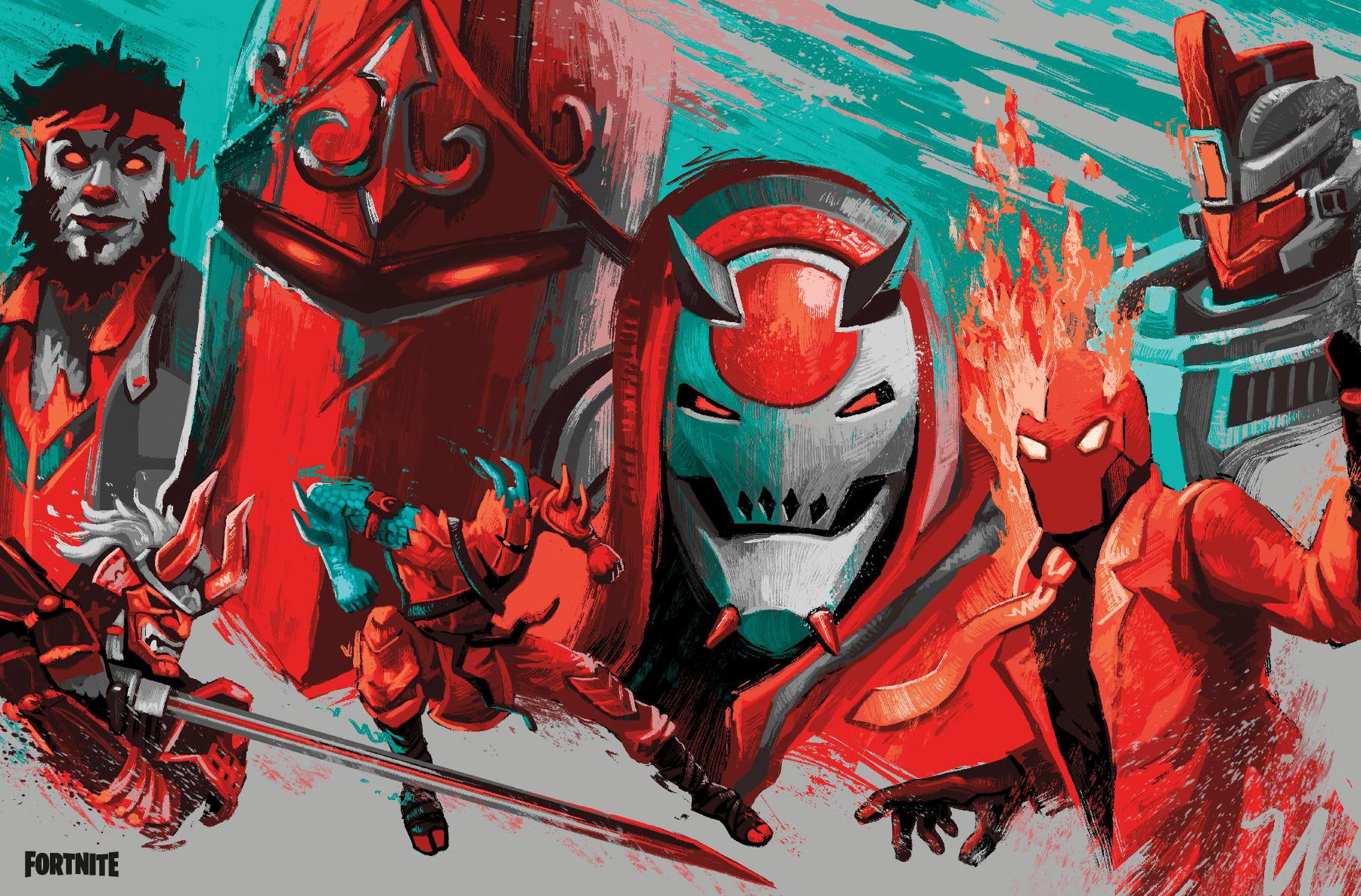 Fortnite - Group Wall Poster, 14.725" x 22.375"