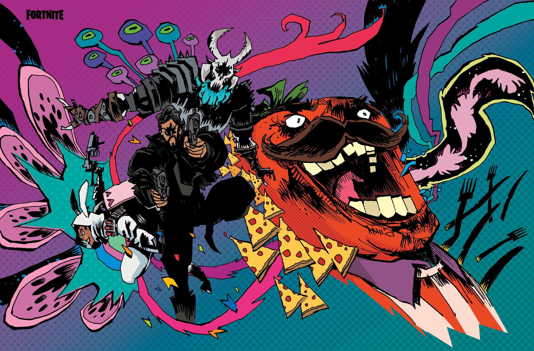 Fortnite - Jim Mahfood Pizza Wall Poster, 22.375" x 34"