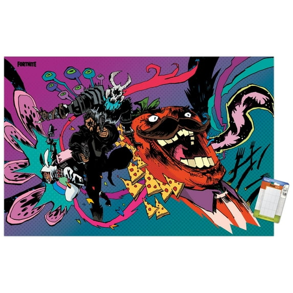 Fortnite - Jim Mahfood Pizza Wall Poster, 22.375" x 34"