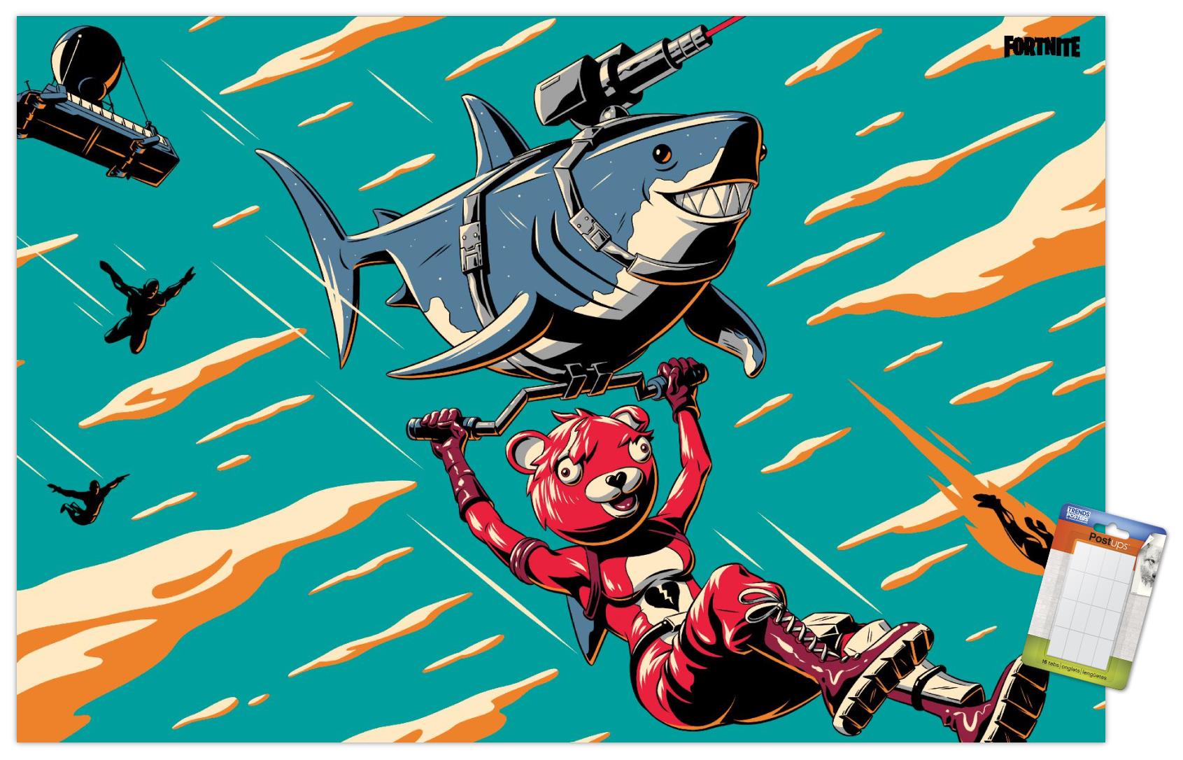 Fortnite - Lazershark Loading Screen Wall Poster, 22.375" x 34"