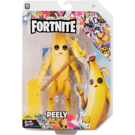 Fortnite: Legendary Series - Peely - 6" Articulated Action Figure, Harvesting Tool, Back Bling, Virtual Item Code, Licensed Collectible Toy, Kids 7+