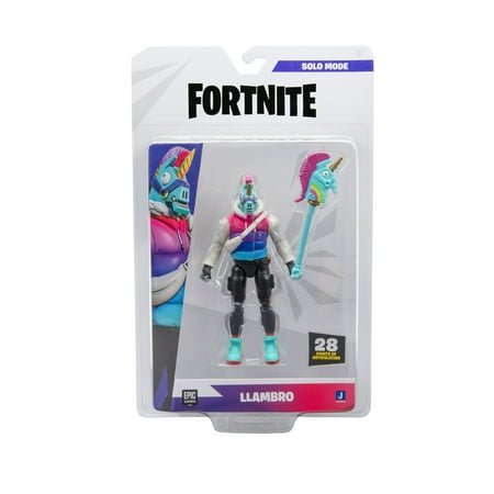 Fortnite Llambro Solo Mode - 4 inch Articulated Figure with Rainbow Smash Accessory