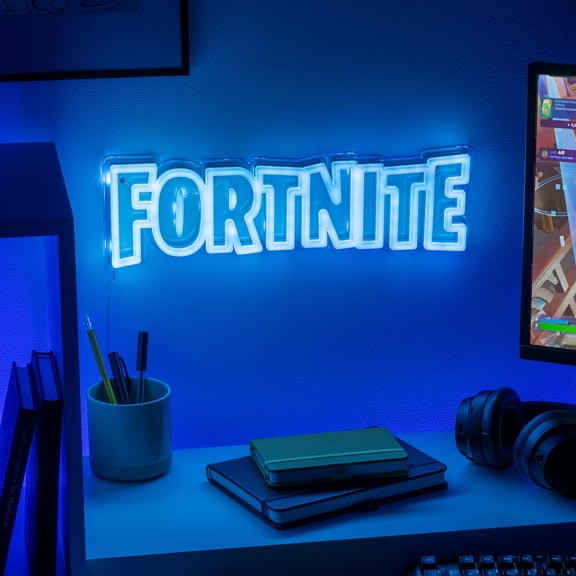 Fortnite Logo LED Neon Wall Light, Officially Licensed Gaming Lamp with Power Cord for Home, Bedroom, Living Space Decor, Gift for Boys | Paladone